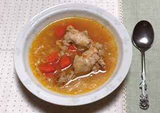 米入りトマトスープ